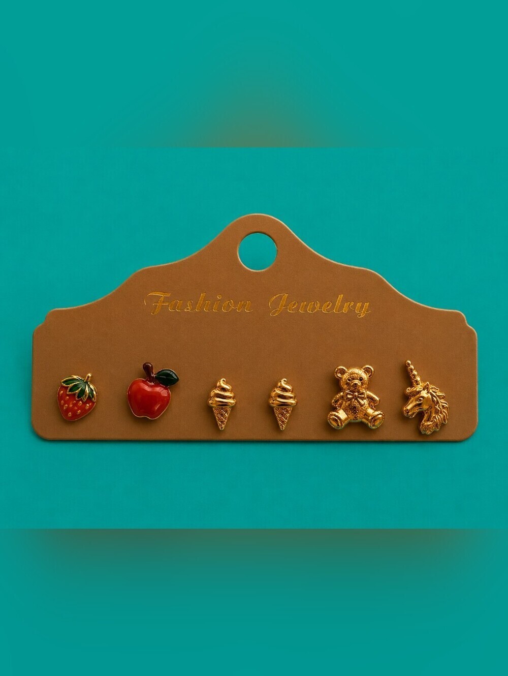3/$30 Strawberries Ice Cream Cone Unicorn Teddy Bear Coquette Earrings Set